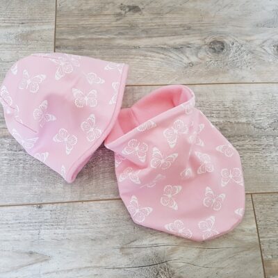 Zimní set - "Motýlci" čepička a nákrčník