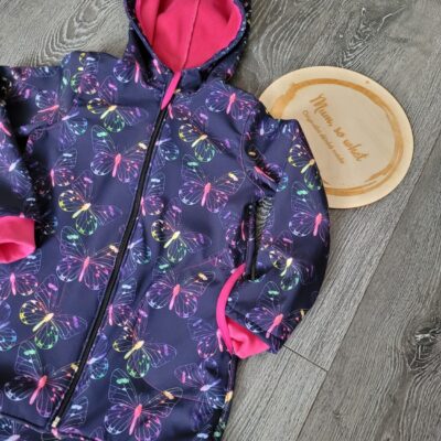 Softshellový kabát "Motýli, vel. 116"