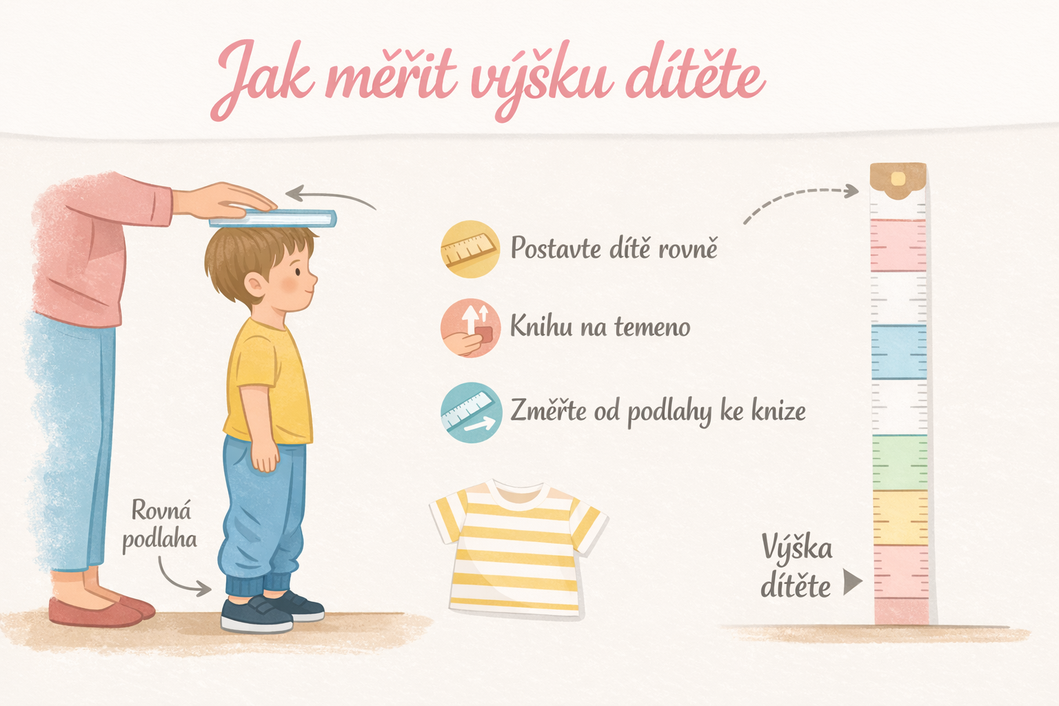 jak měřit výšku dítěte